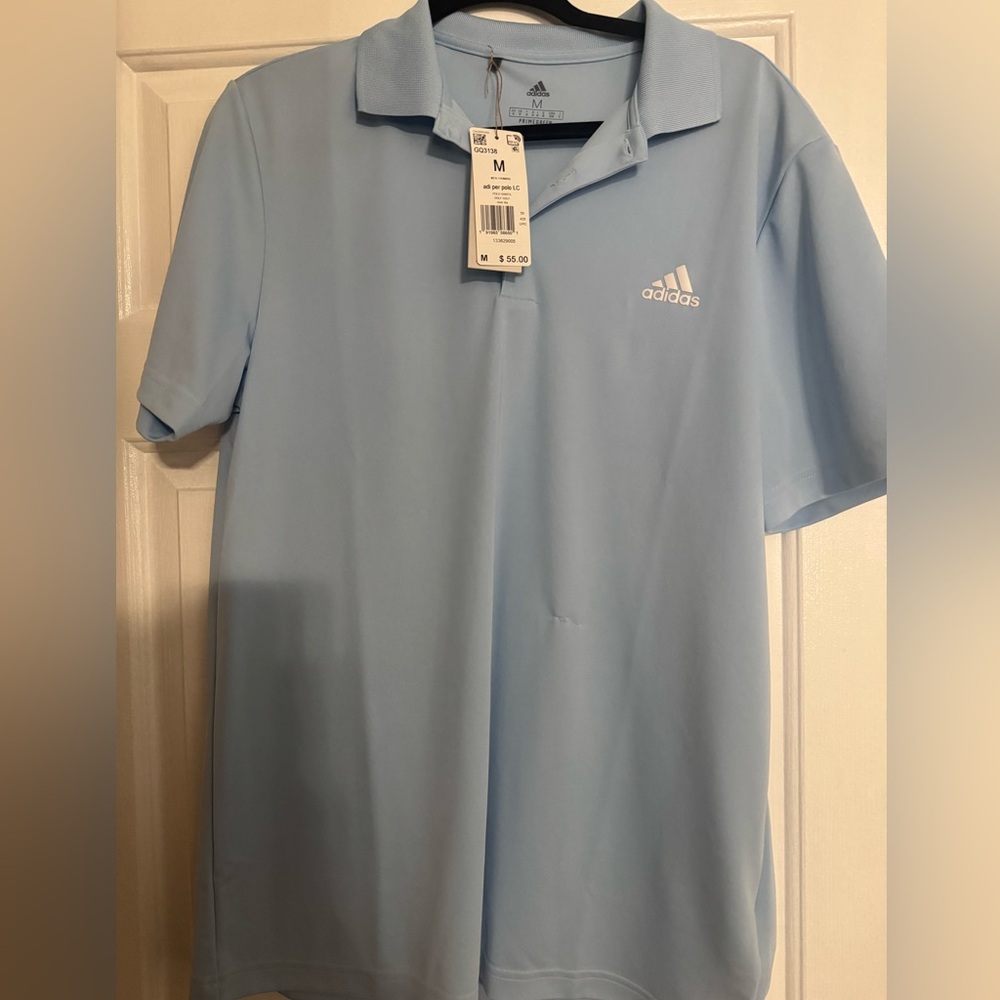 Adidas Men's Light Blue Polo Shirt
